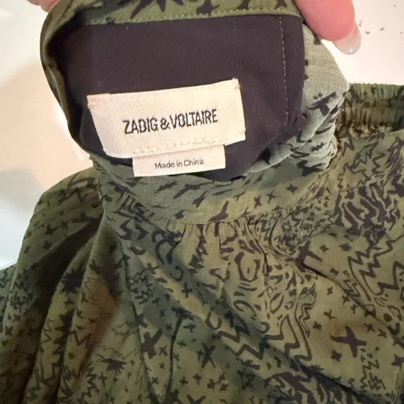 Zadig & Voltaire Olive High-Low Skirt - Picture 3 of 3